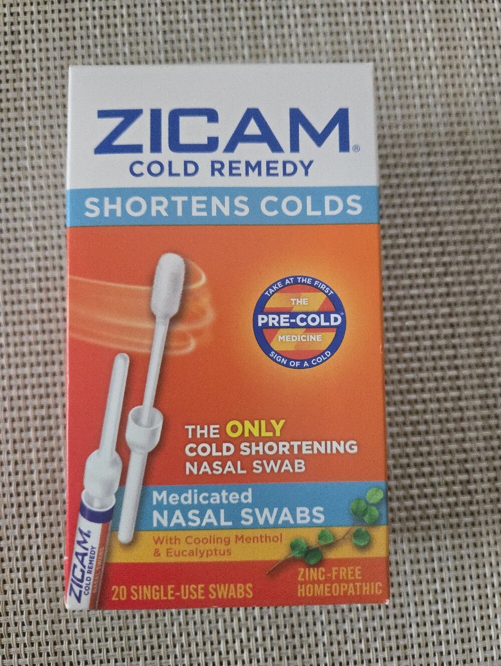 NEW Zicam Cold Remedy Medicated Nasal Swabs